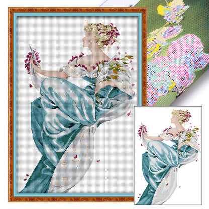 Summer Queen - 14CT Stamped Cross Stitch 43*60CM(Joy Sunday)