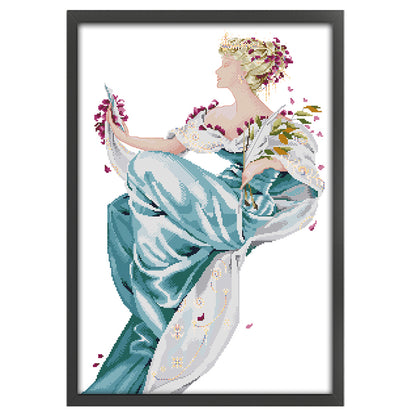 Summer Queen - 14CT Stamped Cross Stitch 43*60CM(Joy Sunday)