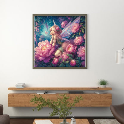 Rose Butterfly Fairy - 11CT Stamped Cross Stitch 40*40CM