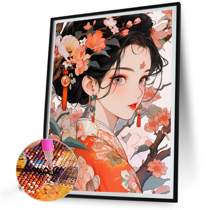 Japanese Woman - Full Square Drill Diamond Painting 40*55CM