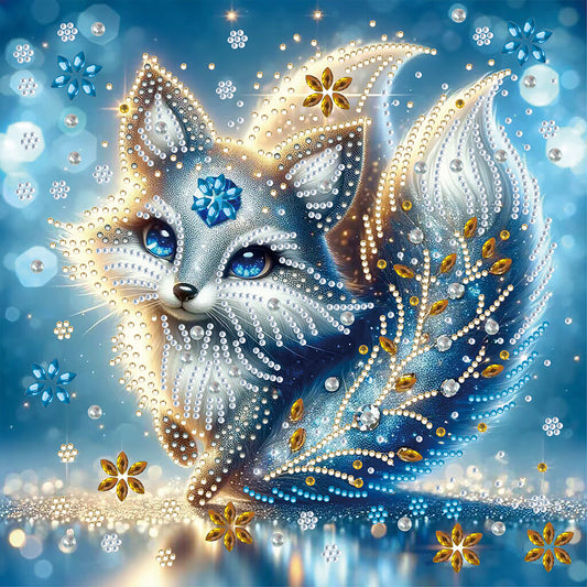 Two-Tailed Fox - Special Shaped Drill Diamond Painting 30*30CM