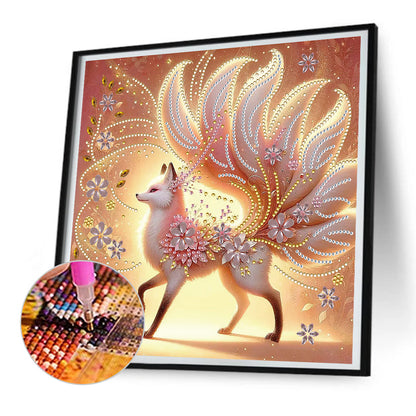 Pink Fox - Special Shaped Drill Diamond Painting 30*30CM