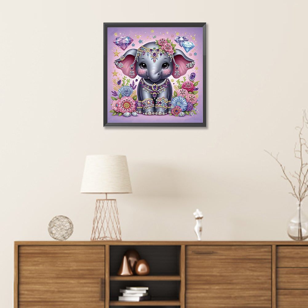 Elephant - Special Shaped Drill Diamond Painting 30*30CM