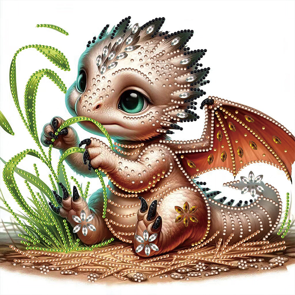 Little Flying Dragon - Special Shaped Drill Diamond Painting 30*30CM