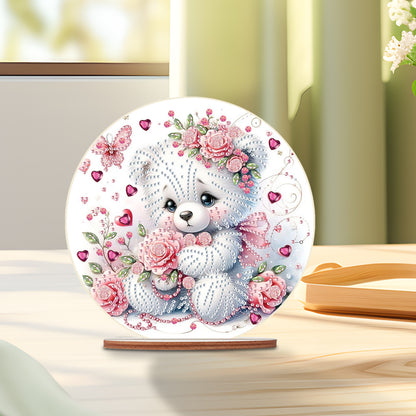 Special Shaped Bear Diamond Painting Tabletop Kit Home Office Decor (Sad Bear)