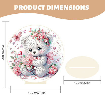 Special Shaped Bear Diamond Painting Tabletop Kit Home Office Decor (Sad Bear)