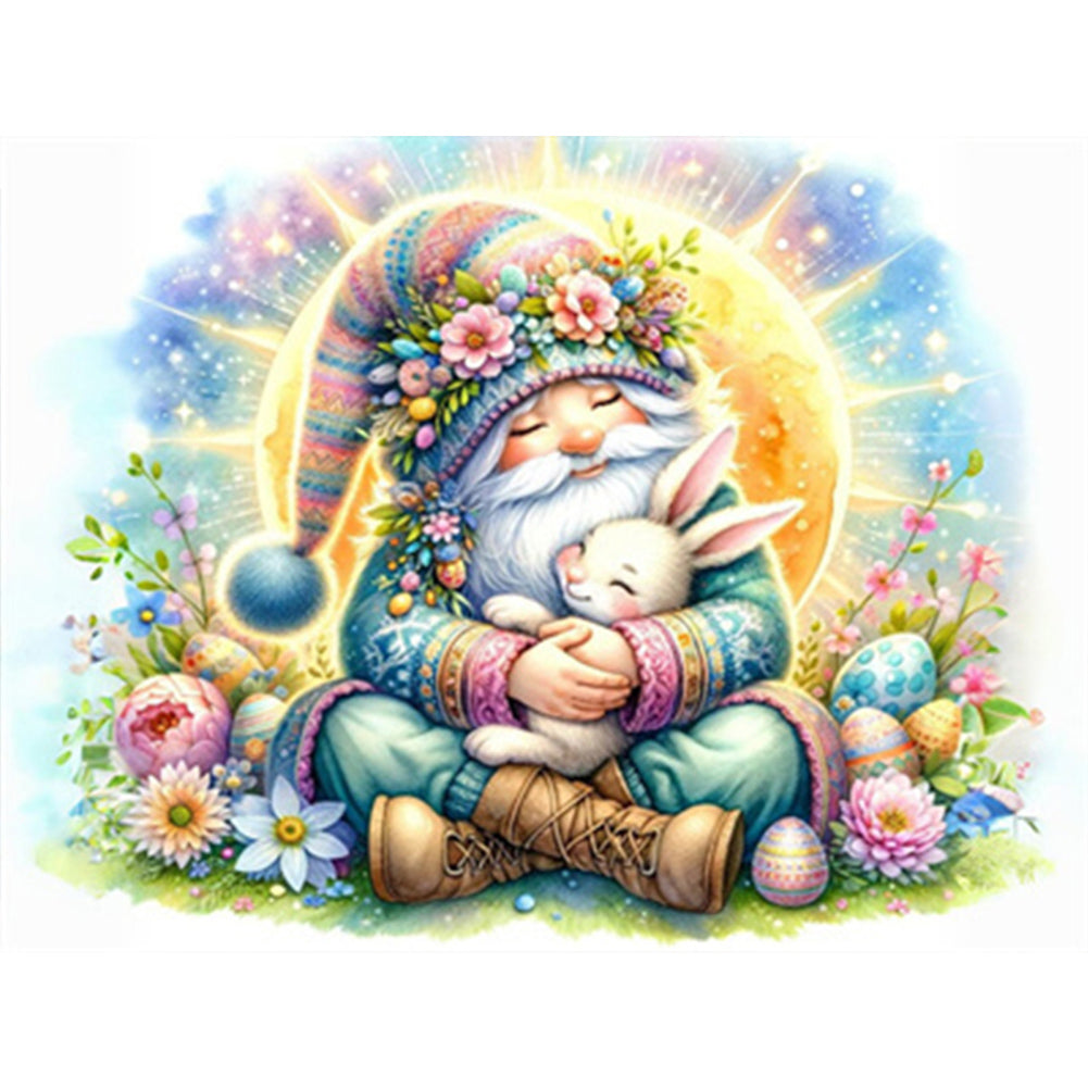 Easter Gnome And Bunny - Full AB Round Drill Diamond Painting 40*30CM