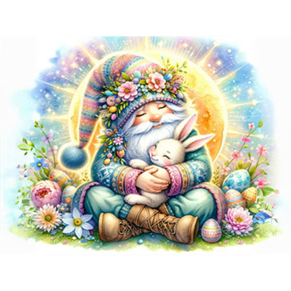 Easter Gnome And Bunny - Full AB Round Drill Diamond Painting 40*30CM