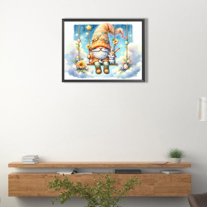 Easter Swing Gnome - Full AB Round Drill Diamond Painting 40*30CM