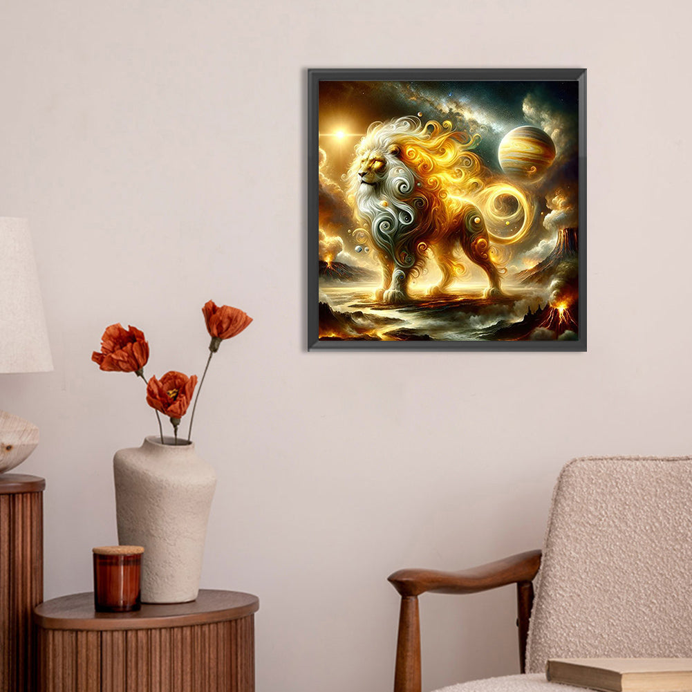 Planet Lion - Full Round Drill Diamond Painting 30*30CM