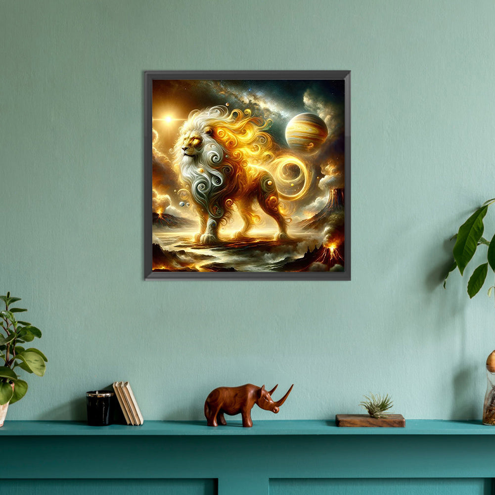 Planet Lion - Full Round Drill Diamond Painting 30*30CM