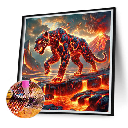 Volcanic Leopard - Full Round Drill Diamond Painting 30*30CM