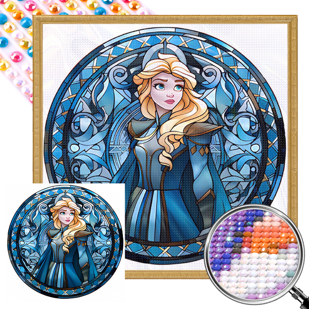 Glass Painting Disney Princess - Rapunzel - Full AB Round Drill Diamond Painting 40*40CM