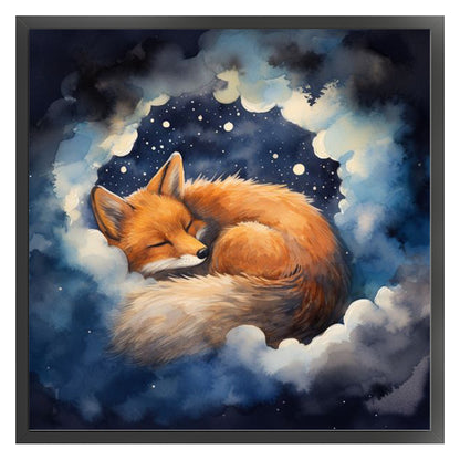 Sleeping Fox - 14CT Stamped Cross Stitch 40*40CM