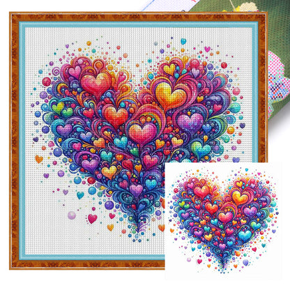 Love - 18CT Stamped Cross Stitch 40*40CM