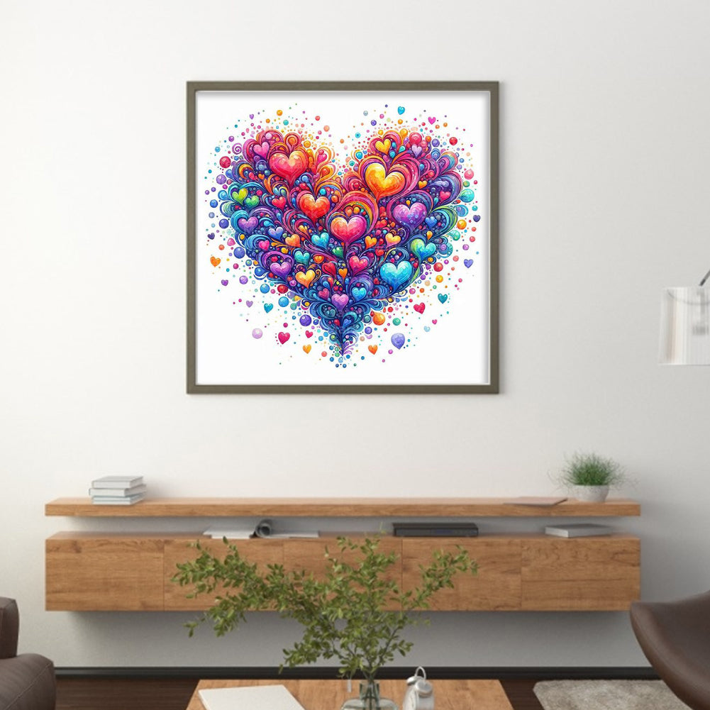 Love - 18CT Stamped Cross Stitch 40*40CM