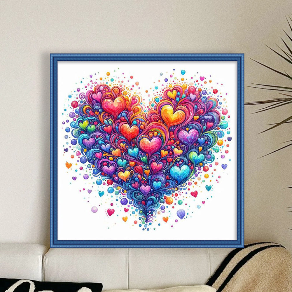 Love - 18CT Stamped Cross Stitch 40*40CM