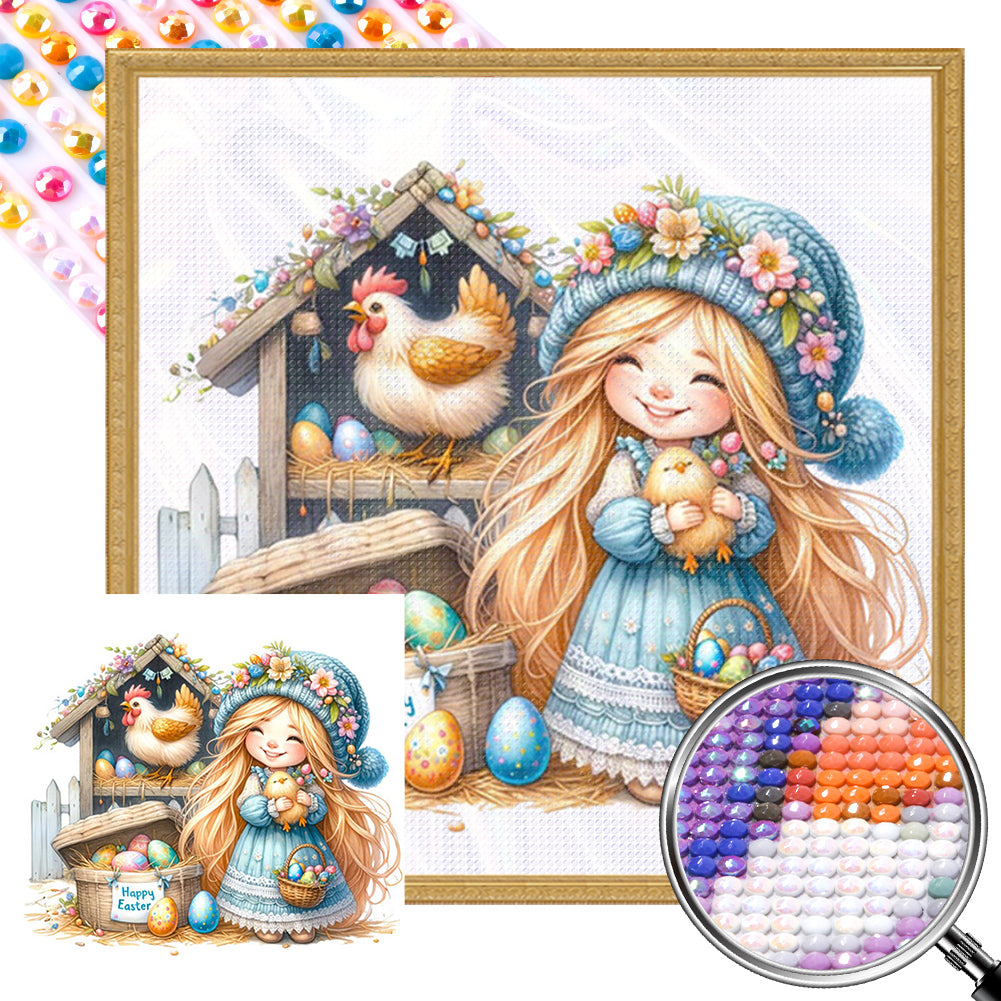 Goblin Little Girl - Full AB Round Drill Diamond Painting 30*30CM