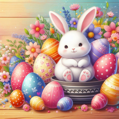 Easter Egg Bunny - Full Round Drill Diamond Painting 30*30CM