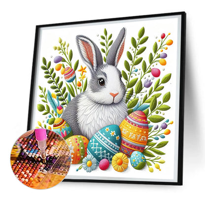 Embroidery Bush Rabbit - Full Round Drill Diamond Painting 30*30CM