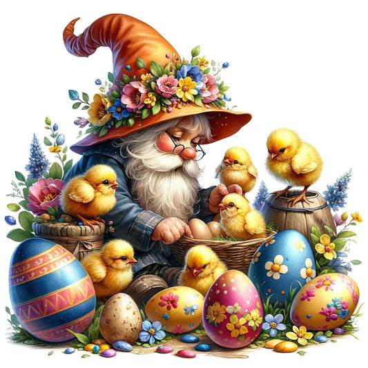 Ground Wonderful Egg Chick - Full Round Drill Diamond Painting 30*30CM