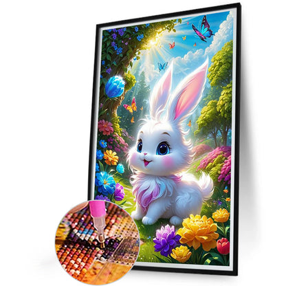 White Rabbit - Full Round Drill Diamond Painting 40*60CM