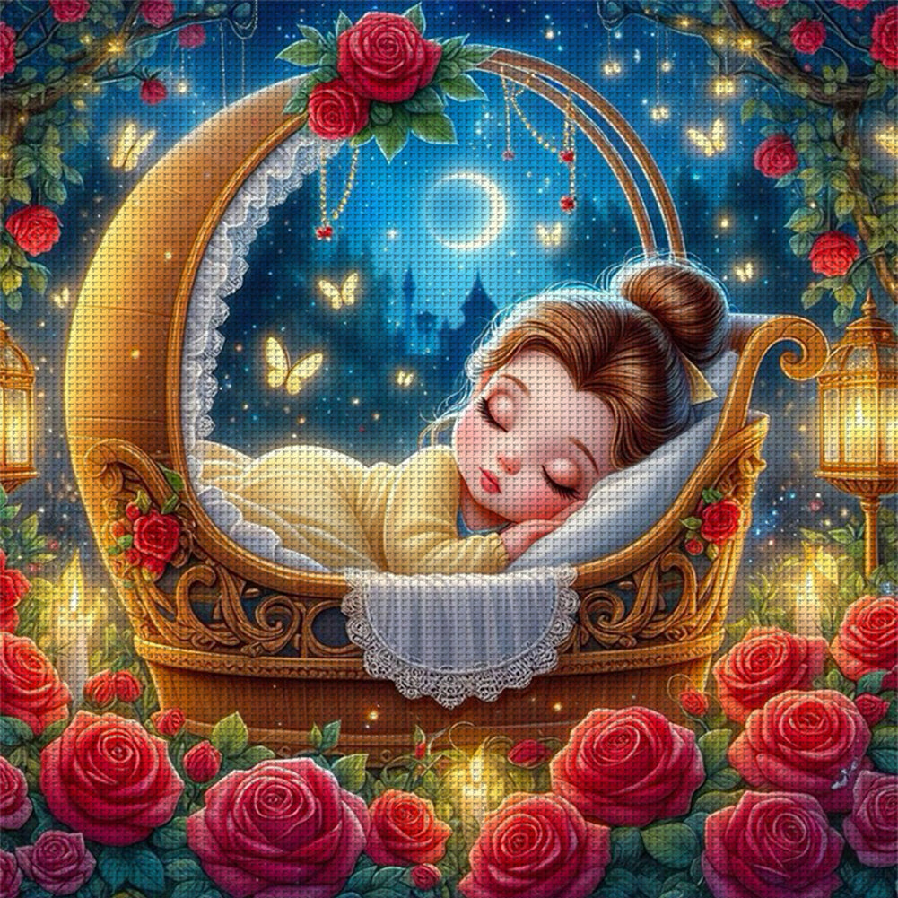 Disney-Princess Belle - 11CT Stamped Cross Stitch 50*50CM