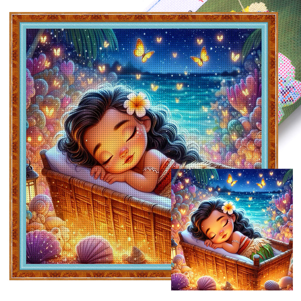 Disney-Princess Moana - 11CT Stamped Cross Stitch 50*50CM