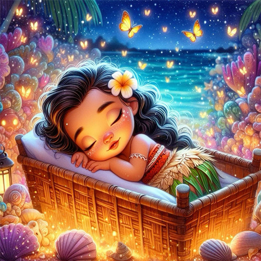 Disney-Princess Moana - 11CT Stamped Cross Stitch 50*50CM