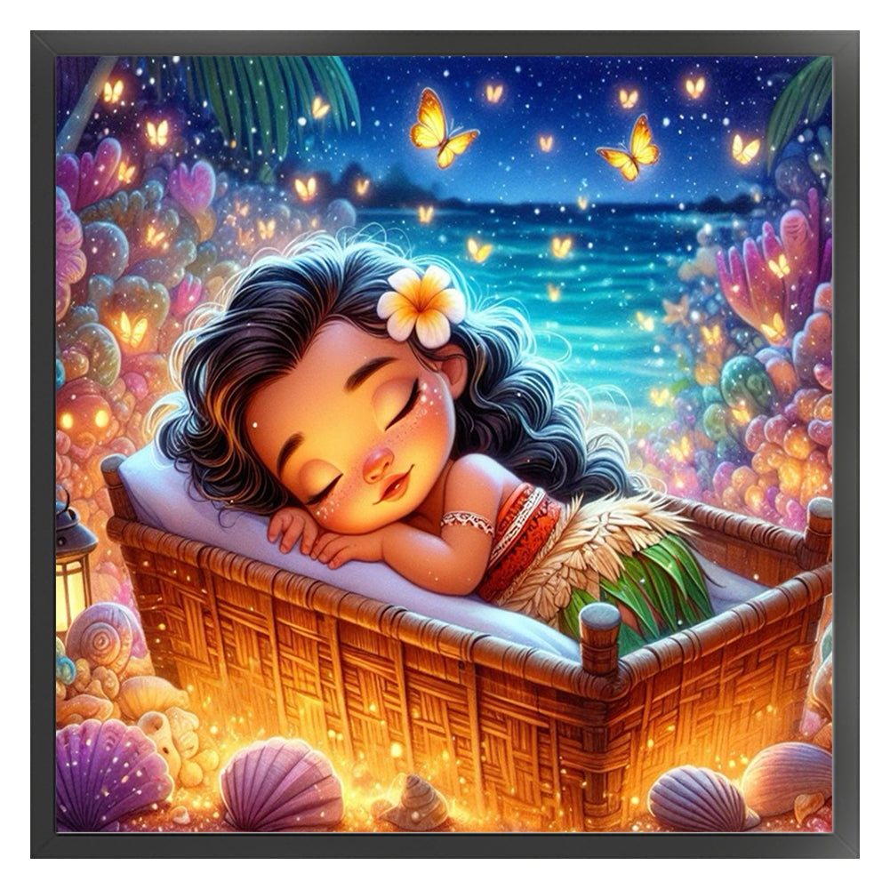 Disney-Princess Moana - 11CT Stamped Cross Stitch 50*50CM