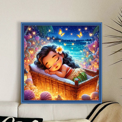 Disney-Princess Moana - 11CT Stamped Cross Stitch 50*50CM