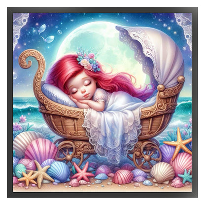 Disney-Princess Ariel - 11CT Stamped Cross Stitch 50*50CM