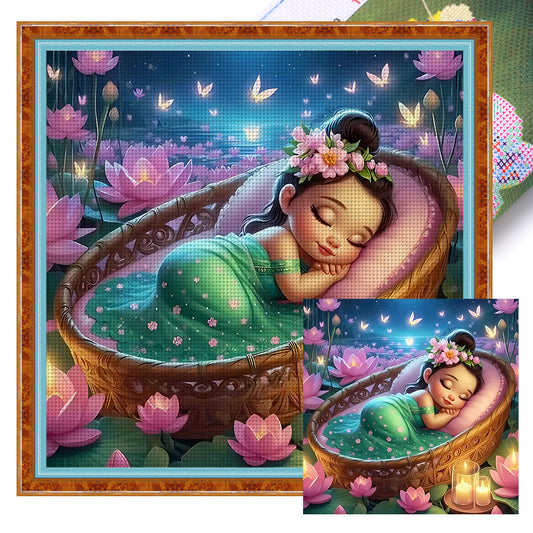 Disney-Princess Tiana - 11CT Stamped Cross Stitch 50*50CM