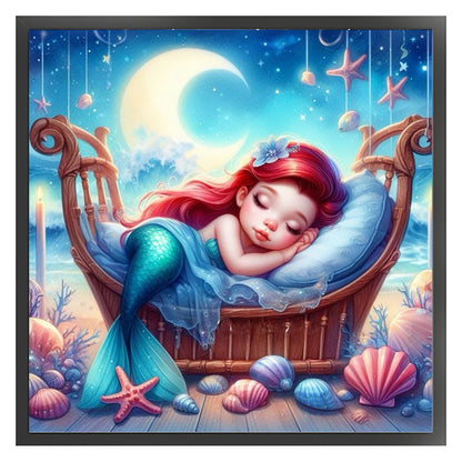 Disney-Princess Ariel - 11CT Stamped Cross Stitch 50*50CM