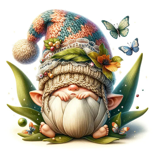 The Budding Gnome - Full Round Drill Diamond Painting 30*30CM