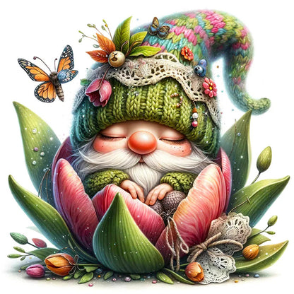 The Budding Gnome - Full Round Drill Diamond Painting 30*30CM
