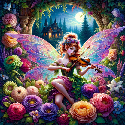 Garden Butterfly Fairy - Full Round Drill Diamond Painting 30*30CM