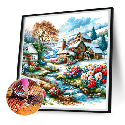 Pastoral House - Full Round Drill Diamond Painting 30*30CM