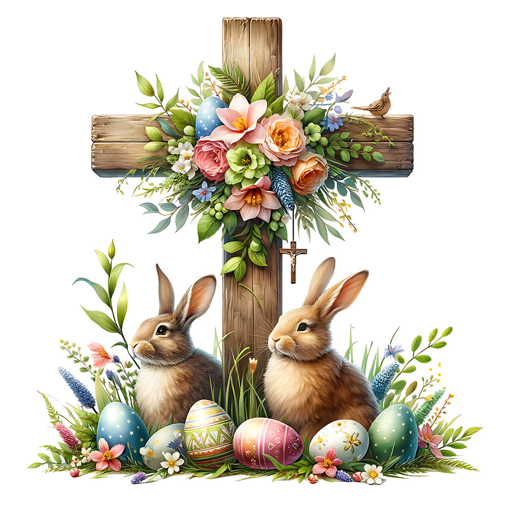 Easter Cross - Full Square Drill Diamond Painting 40*40CM