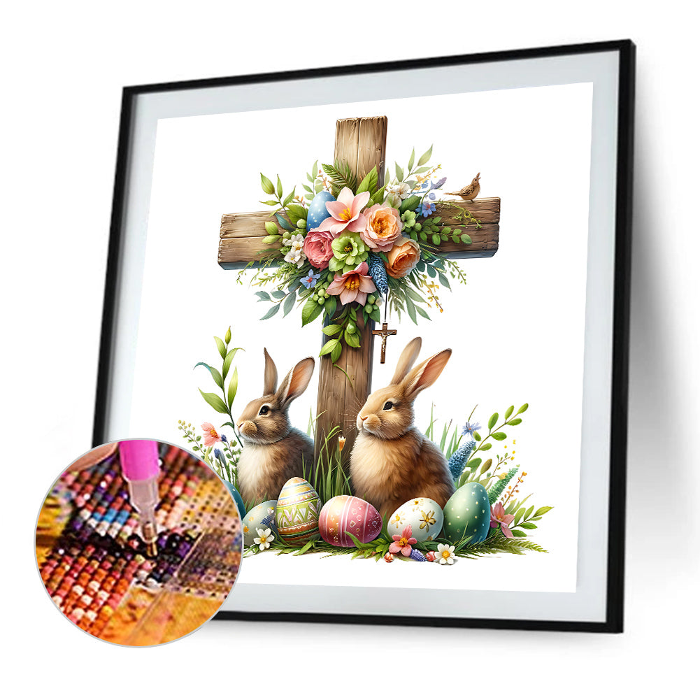 Easter Cross - Full Square Drill Diamond Painting 40*40CM