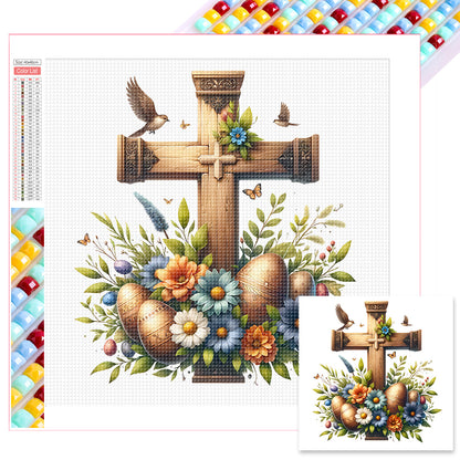 Easter Cross - Full Square Drill Diamond Painting 40*40CM