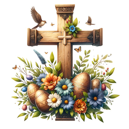 Easter Cross - Full Square Drill Diamond Painting 40*40CM