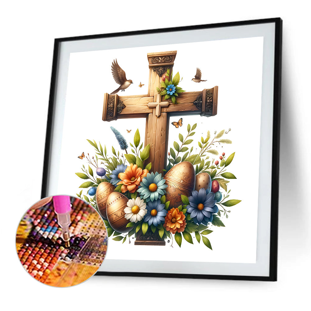 Easter Cross - Full Square Drill Diamond Painting 40*40CM