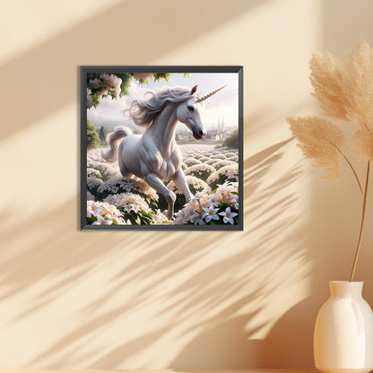 Garden Unicorn - Full Round Drill Diamond Painting 30*30CM