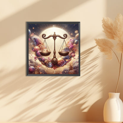 Twelve Zodiac Signs-Libra - Full Round Drill Diamond Painting 30*30CM