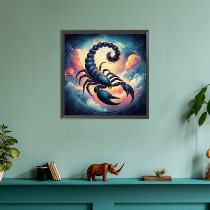 Twelve Zodiac Signs - Scorpio - Full Round Drill Diamond Painting 30*30CM