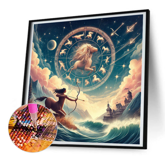 Twelve Zodiac Signs-Sagittarius - Full Round Drill Diamond Painting 30*30CM