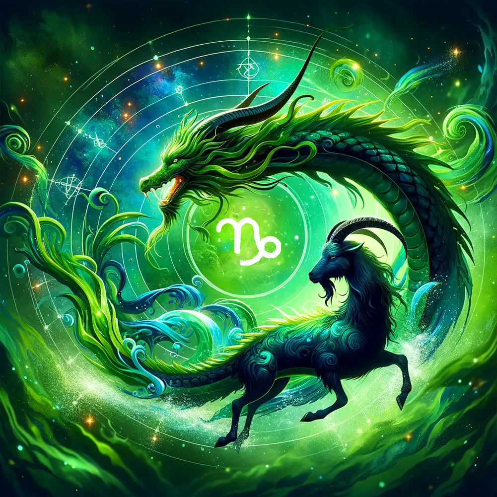 Twelve Zodiac Signs - Capricorn - Full Round Drill Diamond Painting 30*30CM