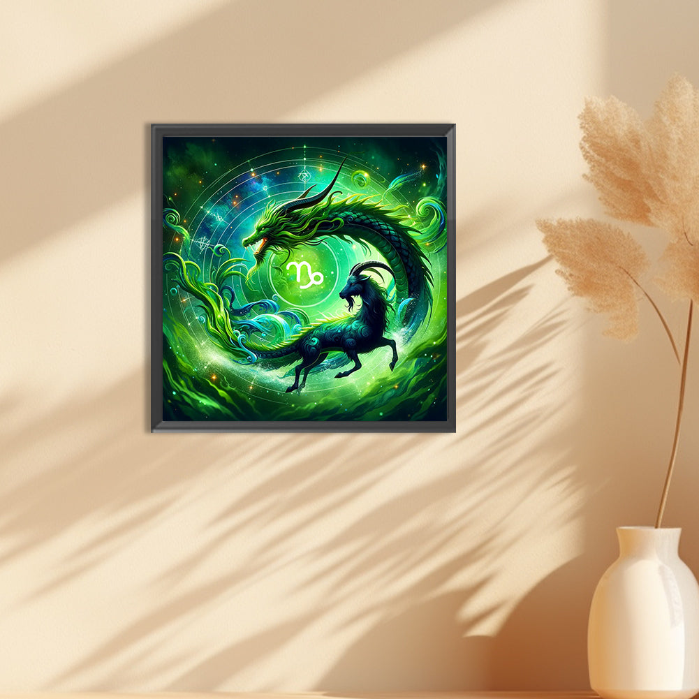 Twelve Zodiac Signs - Capricorn - Full Round Drill Diamond Painting 30*30CM
