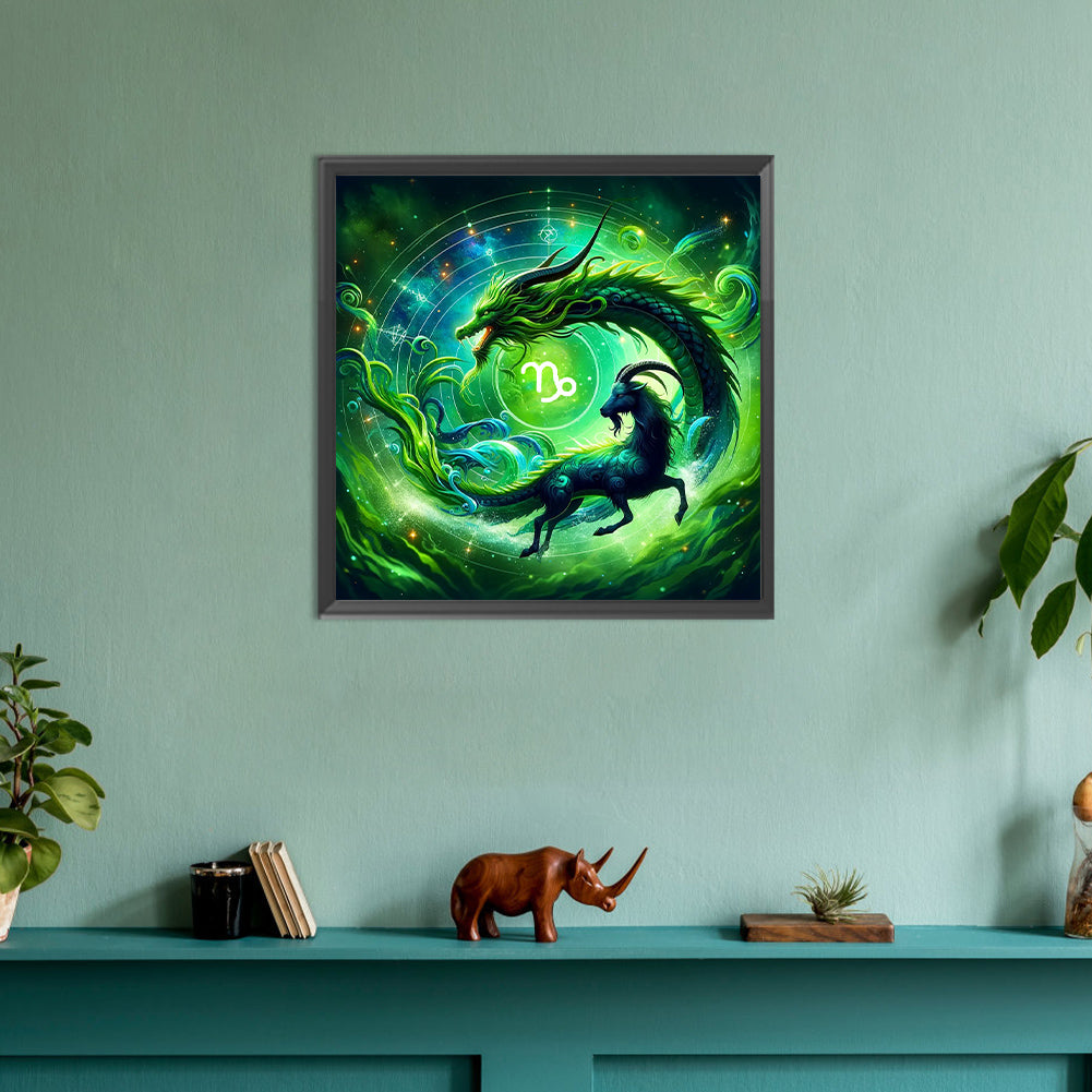 Twelve Zodiac Signs - Capricorn - Full Round Drill Diamond Painting 30*30CM